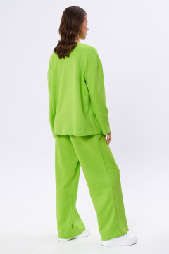 Брюки и кардиган из футера для демисезона KaVaRi 8018.3 салатовый - фото 2