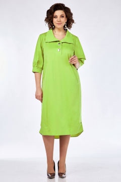 Платье баллон полуприлегающего силуэта с карманами и пуговицами Matini 3.1753 яблоко - фото 1