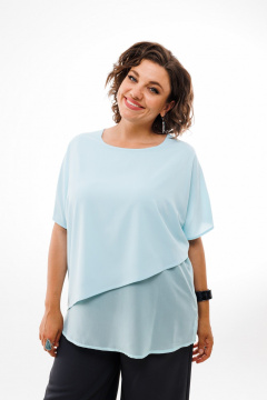 Блуза Anelli 1210 голубой - фото 1
