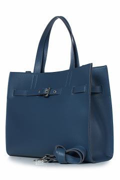 Маленькая сумка из экокожи с застежкой и ручками Galanteya 35923.24с78к45 синий - фото 1