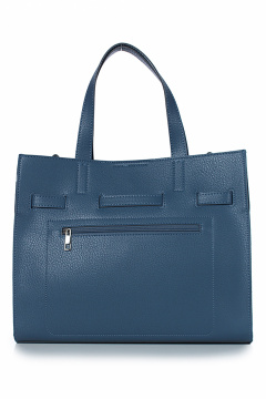 Маленькая сумка из экокожи с застежкой и ручками Galanteya 35923.24с78к45 синий - фото 3