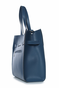 Маленькая сумка из экокожи с застежкой и ручками Galanteya 35923.24с78к45 синий - фото 4
