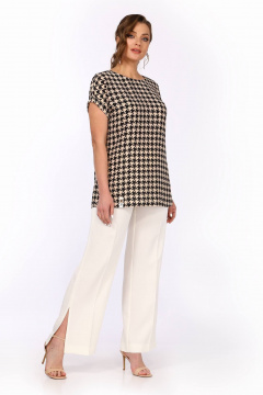 Блуза, брюки Мишель стиль 1059-2 гусиная_лапка - фото 2