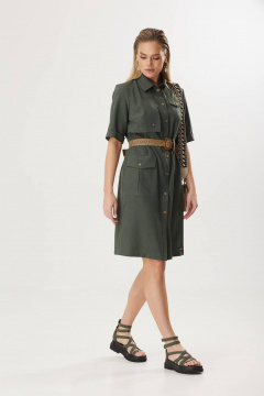 Платье Твой имидж 1786 хаки - фото 3