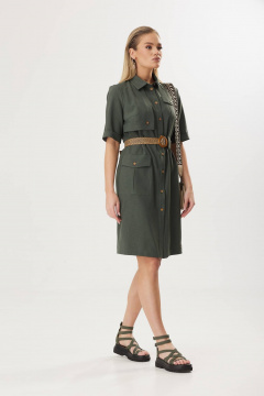 Платье Твой имидж 1786 хаки - фото 2