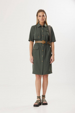 Платье Твой имидж 1786 хаки - фото 1