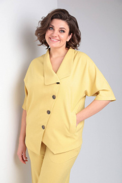 Брюки, жакет LadisLine 1496 горчица - фото 5