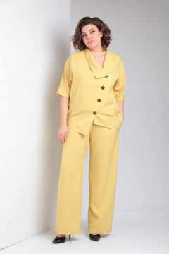 Брюки, жакет LadisLine 1496 горчица - фото 2