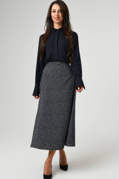 Черная юбка с принтом и молнией для повседневного стиля Nadex 22-092900/514-24 черный - фото 1