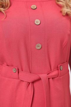 Льняное платье с расширенной горловиной и рельефами Новелла Шарм А3981-3 - фото 3