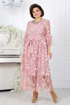 Платье Ninele 7436 розовый - фото 5
