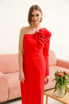 Платье женское прилегающего силуэта с асимметричной горловиной PUR PUR 11-289 - фото 3