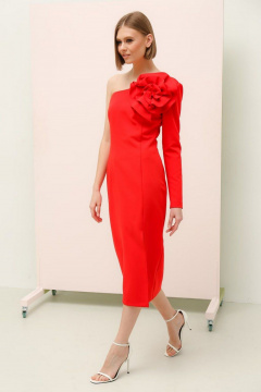 Платье женское прилегающего силуэта с асимметричной горловиной PUR PUR 11-289 - фото 1