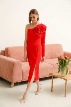 Платье женское прилегающего силуэта с асимметричной горловиной PUR PUR 11-289 - фото 2