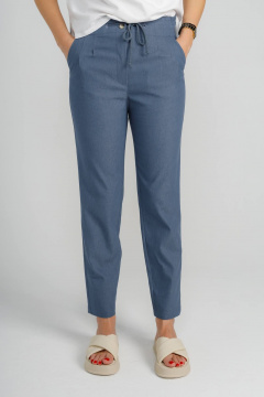 Брюки бананы укороченные из хлопка для повседневной носки IUKONA 1009 деним - фото 5