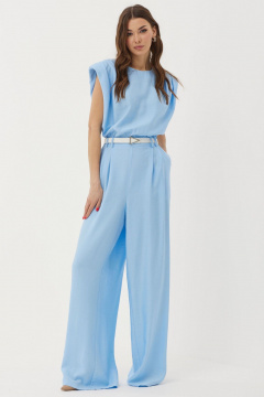 Летний комбинезон из вискозы прямого кроя с карманами Lyushe 3782 - фото 3