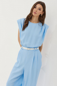 Летний комбинезон из вискозы прямого кроя с карманами Lyushe 3782 - фото 4