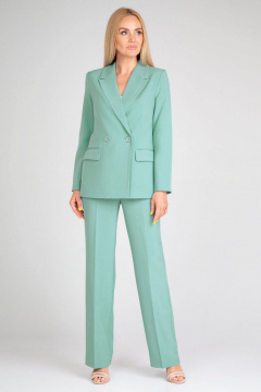 Брючный костюм из текстиля: жакет и брюки со стрелками IVARI 10609 мята - фото 2