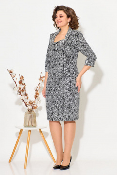 Платье с асимметричным воротником и потайной молнией, деловое Fortuna ШЖ 362 - фото 2