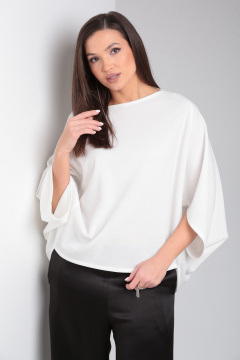 Блуза oversize с вырезом лодочка и рукавом ¾ AXXA 138 В - фото 3