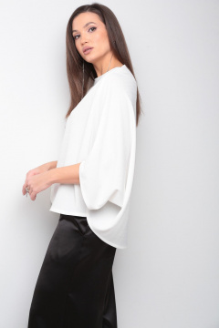 Блуза oversize с вырезом лодочка и рукавом ¾ AXXA 138 В - фото 2