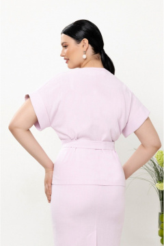 Жакет и юбка розовые в деловом и повседневном стиле Lissana 4893 лавандово-розовый - фото 4