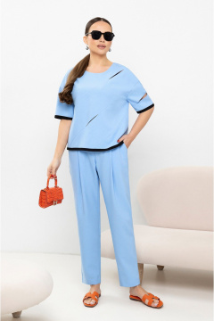 Летний текстильный костюм с свитшотом и брюками Lissana 4902 - фото 1