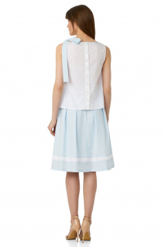 Летний комплект блузка и юбка с принтом для повседневности Condra 10070 - фото 2