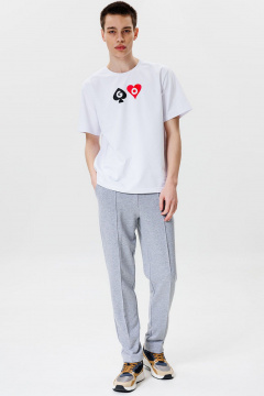 Летний серый костюм палаццо со складками и жилетом GO M2065/50-04. 182-188 - фото 2