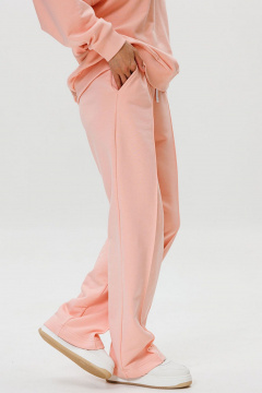 Брюки из хлопка и трикотажа с стрелками и поясом GO F2065/07-01. 164-170 - фото 2