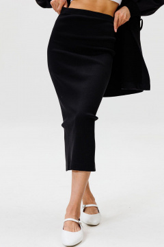 Юбка из эластичного кашкорсе с разрезом на спинке GO F2064/40-02. 164-170 - фото 1