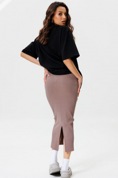 Юбка из эластичного кашкорсе с разрезом на спинке GO F2064/04-03. 164-170 - фото 2