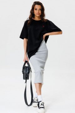 Юбка из эластичного кашкорсе с разрезом на спинке GO F2064/50-04. 164-170 - фото 1