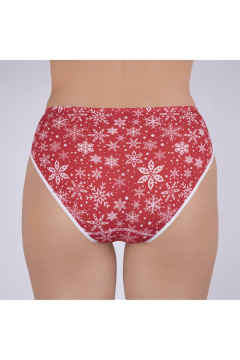 Трусы из эластичного трикотажа хлопка, кругогодичный стиль Verally 102-2 снежинки - фото 2