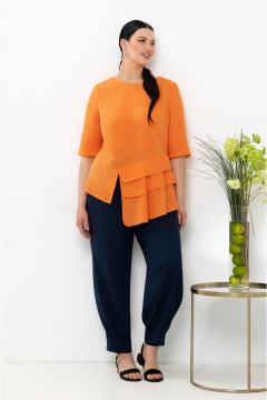 Блуза и брюки из текстиля с воланами и карманами Lissana 4907 - фото 3