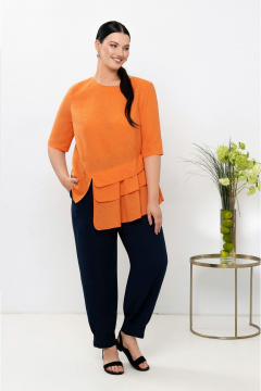 Блуза и брюки из текстиля с воланами и карманами Lissana 4907 - фото 1