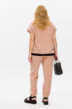 Костюм из вискозы брюки и жакет, летний комфорт Michel chic 1372 бежевый - фото 5