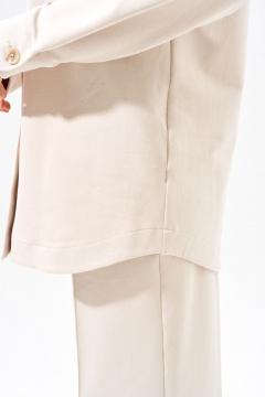 Летний костюм из трикотажа с рубашкой и брюками для повседневной носки FOXY FOX 1508 бежевый - фото 5