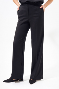 Классические брюки со стрелками из костюмной ткани с поясом FOXY FOX 1568 черный - фото 1