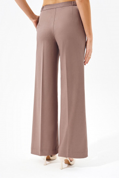 Летние женские брюки в классическом стиле с стрелками FOXY FOX 1568 коричневый - фото 2