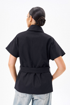 Жилет джинсовый свободного кроя с накладными карманами FOXY FOX 1579 черный - фото 2