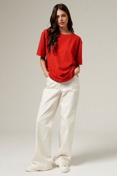 Белые джинсовые брюки прямого кроя для повседневной носки Панда 159560w молочный - фото 2