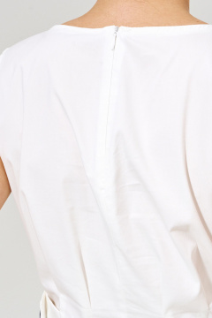 Платье А-силуэта с карманами из хлопкового поплина FOXY FOX 1569 молочный - фото 5