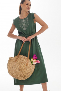 Платье Galean Style 894.1 хаки - фото 4