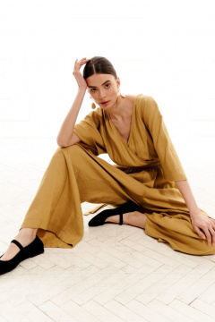 Комбинезон ELLETTO LIFE 5259 горчичный - фото 2