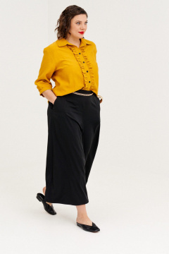Блуза, брюки Almirastyle 339 горчица,черный - фото 5