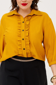 Блуза, брюки Almirastyle 339 горчица,черный - фото 4