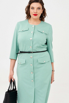 Платье из трикотажа деловое и на каждый день Almirastyle 346 зеленый - фото 1