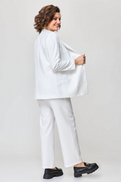 Деловой костюм с прямыми брюками и жакетом без воротника Новелла Шарм А3975-1-1 - фото 3