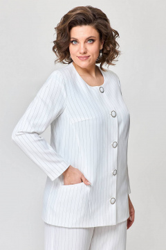 Деловой костюм с прямыми брюками и жакетом без воротника Новелла Шарм А3975-1-1 - фото 2